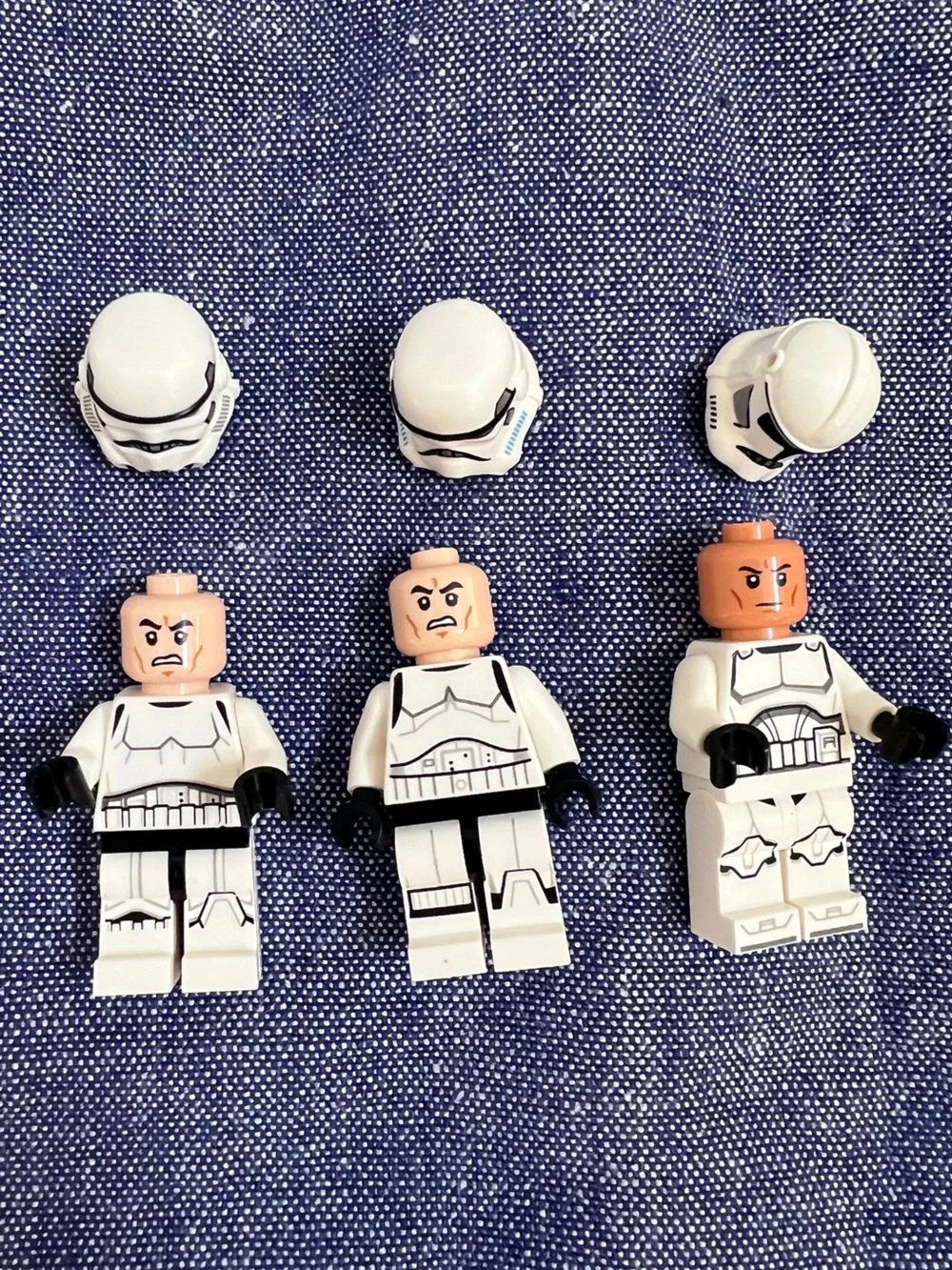 LEGO Minifigure Stormtroopers Lot Of 3 Different Figs Star Wars Blaster Gun